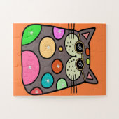 Rätsel für Kinder Komische Katze Große Teile Puzzle (Horizontal)