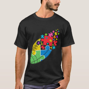 Rätsel Fußball Unterstützung Autismus Bewusstsein  T-Shirt