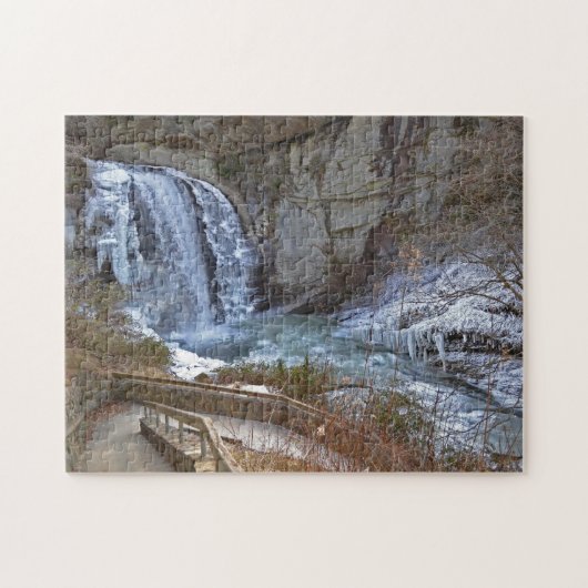 Rätsel - gefroren, Blick auf Glass Falls Puzzle (Horizontal)