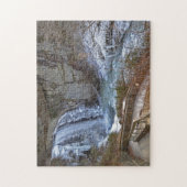 Rätsel - gefroren, Blick auf Glass Falls Puzzle (Vertikal)