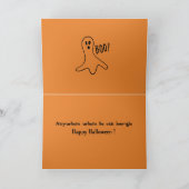 Rätsel-Halloween-Geist Karte (Innenseite)