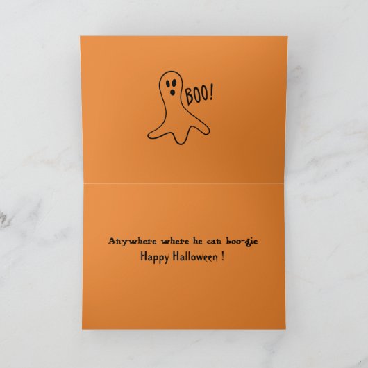 Rätsel-Halloween-Geist Karte (Innenseite)