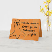 Rätsel-Halloween-Geist Karte (Gelbe Blume)