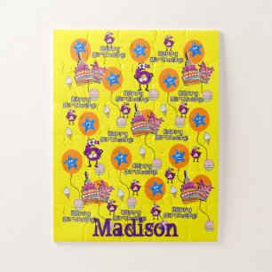 Rätsel, Happy 6. Geburtstag, #6 Geburtstagsgelb Puzzle