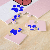 Rätsel Katzen Kätzchen Fische KnochenRosa Streifen Puzzle (Seite)