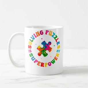Rätsel lösen ist meine Superkraft Farben Jigsaw Pu Kaffeetasse