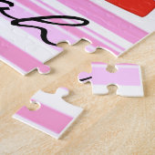 Rätsel Makeup Pink & White Strip Puzzle (Seite)