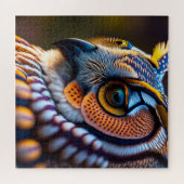 Rätsel mit dem Makro-Foto der Eule Puzzle (Horizontal)