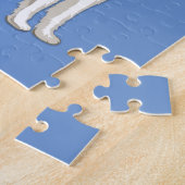 Rätsel mit Mädchen, die Huskehunde laufen. Individ Puzzle (Seite)