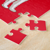 Rätsel mit Mädchen, die Huskehunde laufen. Individ Puzzle (Seite)