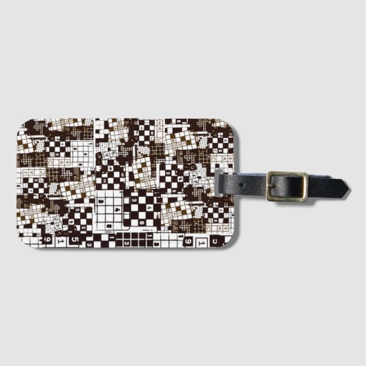 Rätsel-Muster Gepäckanhänger (Vorderseite (Horizontal))
