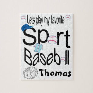 Rätsel Spielen wir unseren Lieblingssport-Baseball Puzzle
