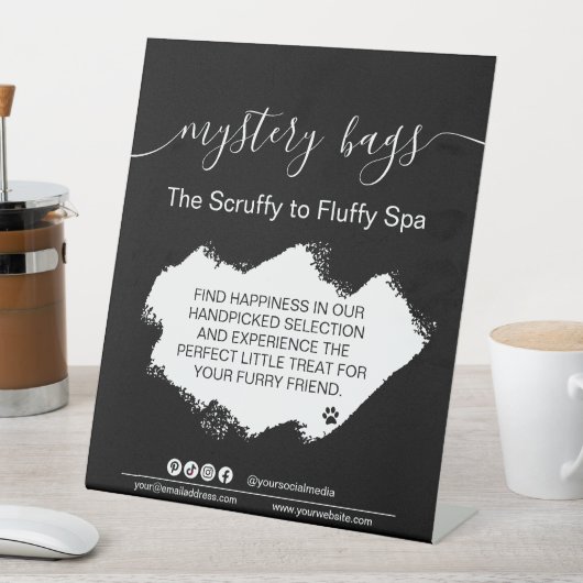 Rätsel-Taschen, die die Geschäftstisch-Tafel wachs Sockelschild (In Situ)