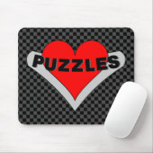 Rätsel über dem Herzen Mousepad (Mit Mouse)