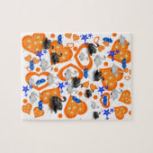 Rätsel Weiße und Schwarze Schwäne hören Sterne Puzzle (Horizontal)