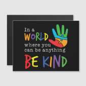 Rätselhaft eine Welt, in der man alles sein kann Magnetkarte (Vorne/Hinten)