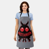 Rätselhafte Silhouette des Mothman mit roten Augen Schürze (Getragen)