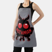 Rätselhafte Silhouette des Mothman mit roten Augen Schürze (InSitu)