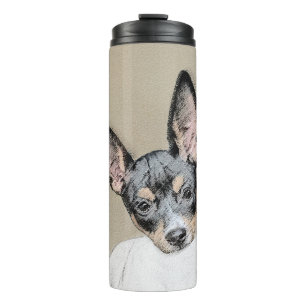 Ratt Terrier Gemälde - Süße originelle Hundekunst Thermosbecher