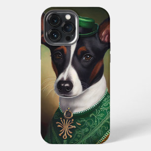 Ratt Terrier Hund im St. Patrick's Day Kleid iPhone 13 Pro Max Hülle