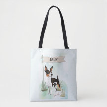 Ratt Terrier Wasserfarbe Personalisierter Hund
