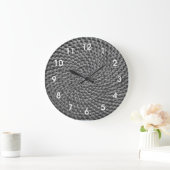 Rattan Wicker Boho Monogram    BasketweaveLarge Cl Große Wanduhr (Zuhause)