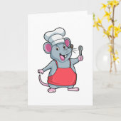 Ratte als Koch mit Cooking Schürze & Spoon Karte (Gelbe Blume)