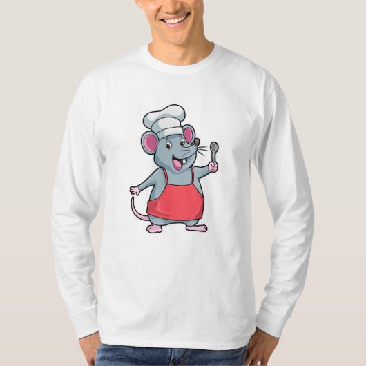 Ratte als Koch mit Cooking Schürze & Spoon T-Shirt (Vorderseite)