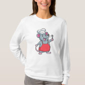 Ratte als Koch mit Cooking Schürze & Spoon T-Shirt (Vorderseite)
