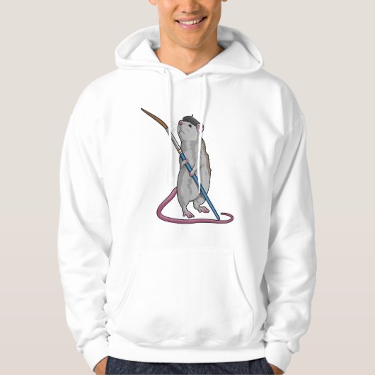 Ratte als Maler mit Pinsel Hoodie (Vorderseite)
