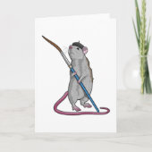 Ratte als Maler mit Pinsel Karte (Vorderseite)