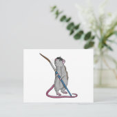 Ratte als Maler mit Pinsel Postkarte (Stehend Vorderseite)