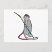 Ratte als Maler mit Pinsel Postkarte (Vorderseite)