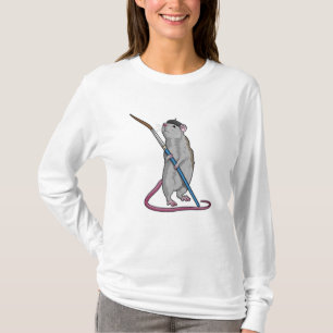 Ratte als Maler mit Pinsel T-Shirt