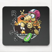 Ratte auf einem Skateboard Mousepad (Vorne)