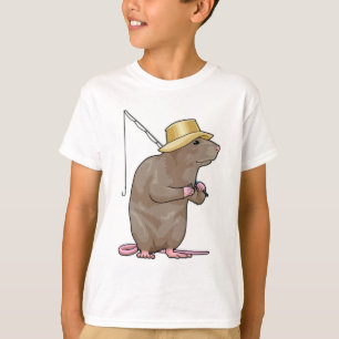 Ratte beim Angeln mit Angelrute T-Shirt