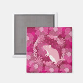 Ratte, Blume des Lebens, Rose, Mandala,Zen,Chakra, Magnet (Vorderseite/Rückseite)
