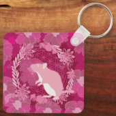 Ratte, Blume des Lebens, Rose, Mandala,Zen,Chakra, Schlüsselanhänger (Rückseite)