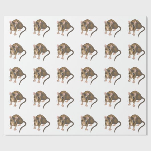 Ratte Geschenkpapier (Flach)