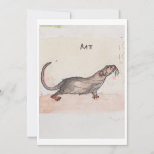 Ratte Grußkarte Feiertagskarte