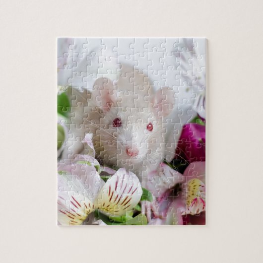 Ratte in den Blumen Puzzle (Vertikal)
