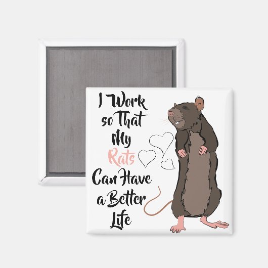 Ratte Lover Magnet (Vorderseite/Rückseite)