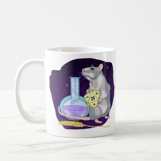 Ratte mit einem Zaubertrank. Sternenhimmel. D20 Kaffeetasse (Links)