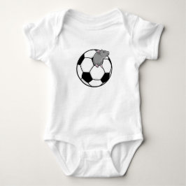 Ratte mit Fußball Baby Strampler