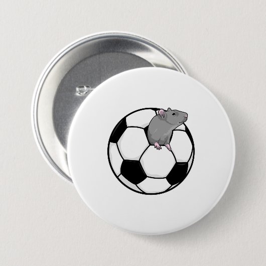 Ratte mit Fußball Button (Vorne & Hinten)