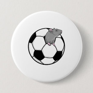 Ratte mit Fußball Button