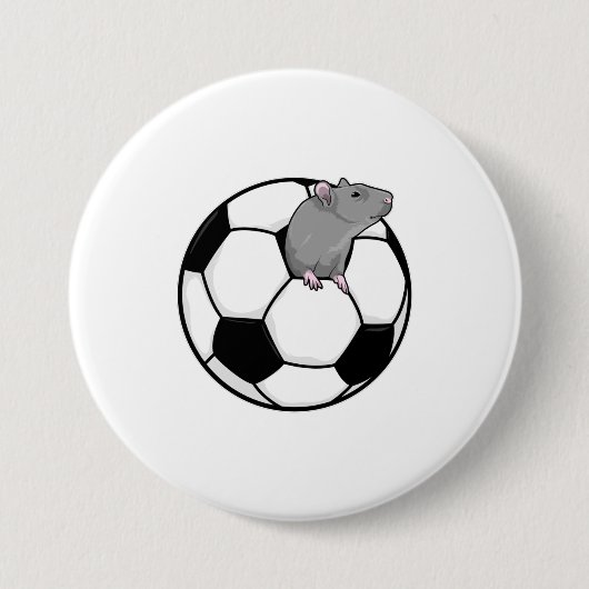 Ratte mit Fußball Button (Vorderseite)