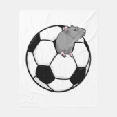 Ratte mit Fußball Fleecedecke (Vorderseite)