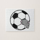 Ratte mit Fußball Puzzle (Horizontal)