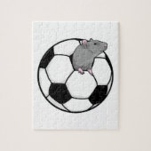 Ratte mit Fußball Puzzle (Vertikal)